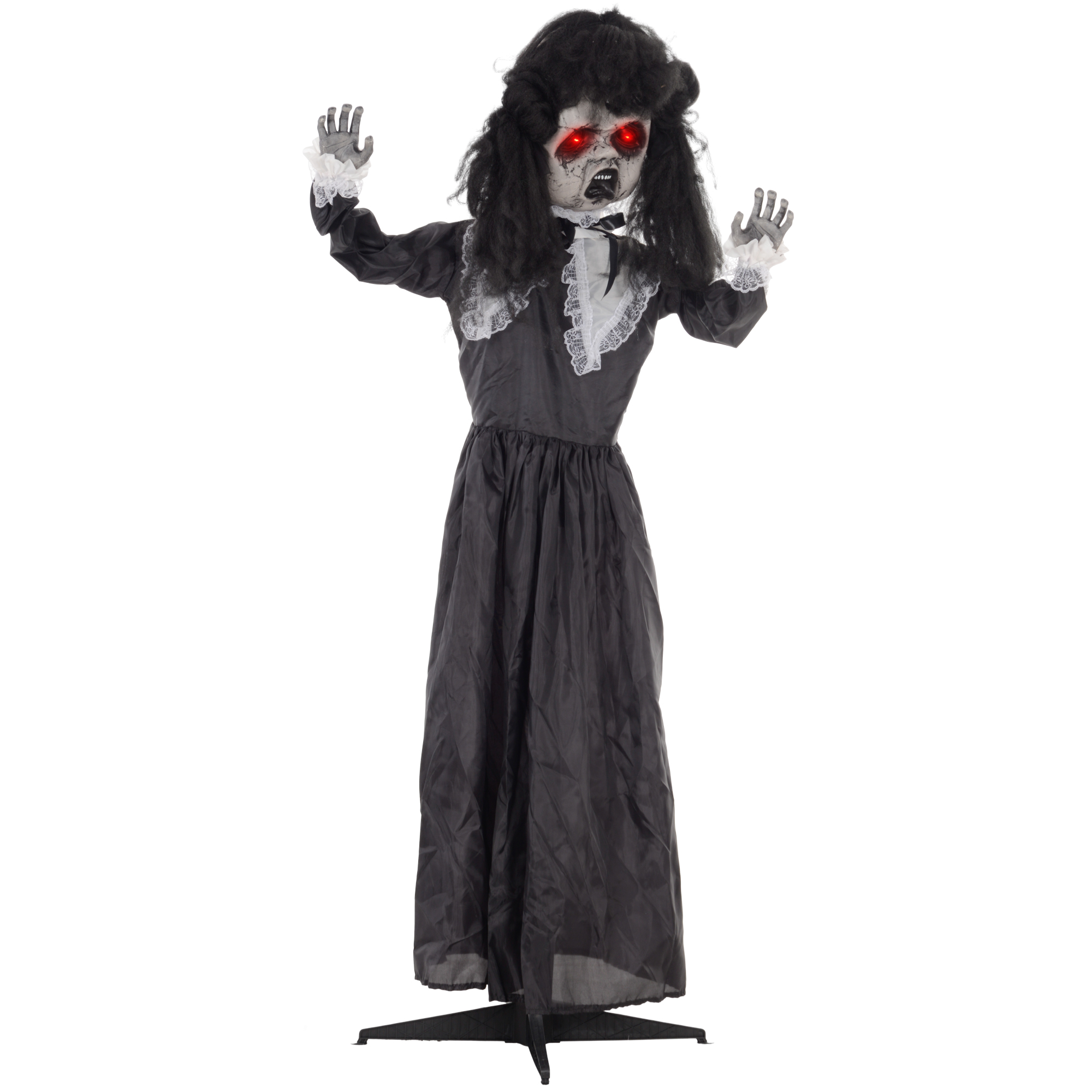 Horrorpuppe, Helloweendeko, gruselige Stimme & Musik, rote Augen, beweglich, 160 cm Horrorpuppe, Helloweendeko, gruselige Stimme & Musik, rote Augen, beweglich, 160 cm