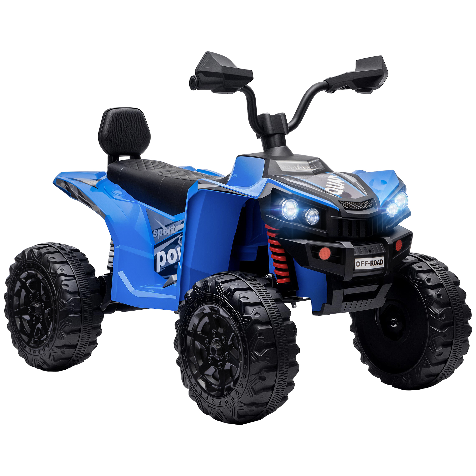 Kinder Quad Elektro 24V 2-Sitzer Elektro ATV 4–6 km/h Kinderquad mit Lithium-Akku 2 120W Motoren 4-Rad-Federung