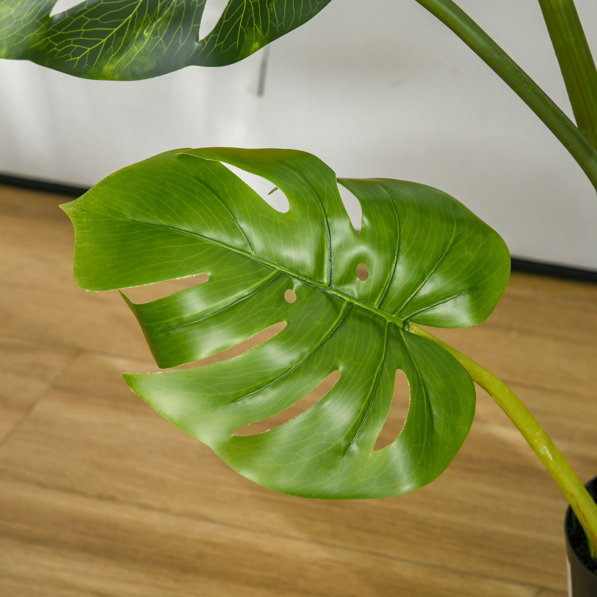 künstliche Pflanzen 110 cm künstlicher Monstera Kunstpflanzen im Topf Kunstbaum Zimmerpflanze Dekopflanze Büropflanze Kunststofftopf für drinnen und draußen