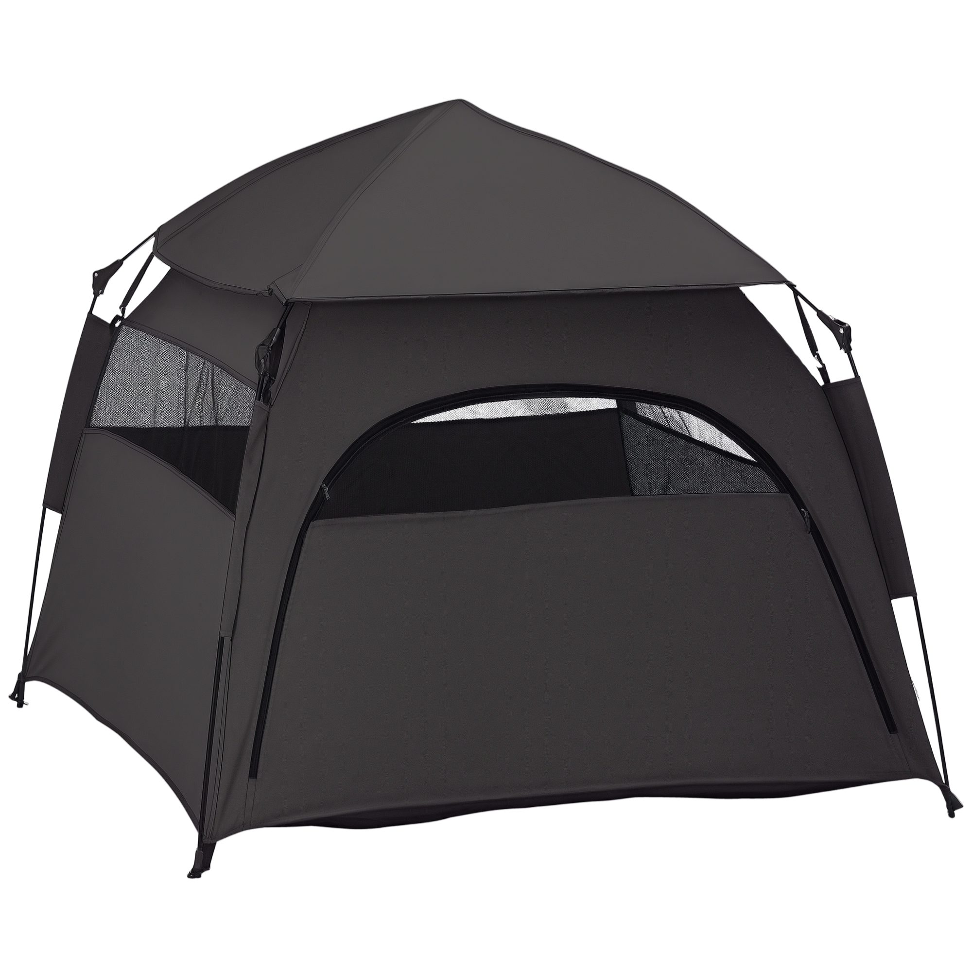 Haustierzelt, Hundezelt, klappbar, wetterbeständig, Hundehütte, für große Hunde, Schwarz Haustierzelt, Hundezelt, klappbar, wetterbeständig, Hundehütte, für große Hunde, Schwarz