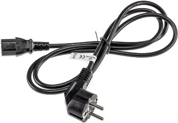 Kaltgeräte Netzkabel 1,5m / H03VV-F3G 0,75 mm² 10/16A/250V, schwarz