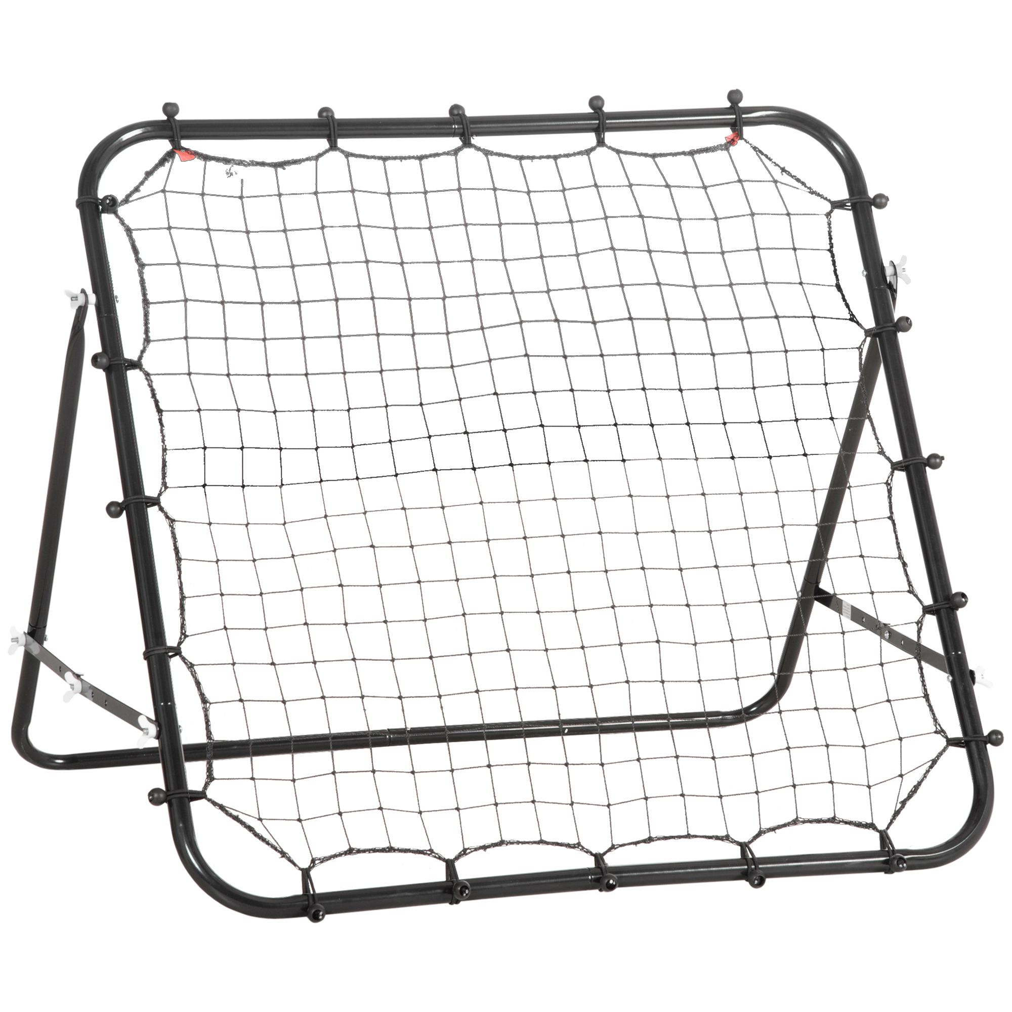 Rebounder für Fußball, 84 x 84 cm Fussball Rebounder mit stufenlos verstellbarem Winkel, Kickback Rückprallwand Fußballtor für Jugendliche Schuss-, Pass- und Ballannahmetraining Schwarz Rebounder für Fußball, 84 x 84 cm Fussball Rebounder mit stufenlos verstellbarem Winkel, Kickback Rückprallwand Fußballtor für Jugendliche Schuss-, Pass- und Ballannahmetraining Schwarz