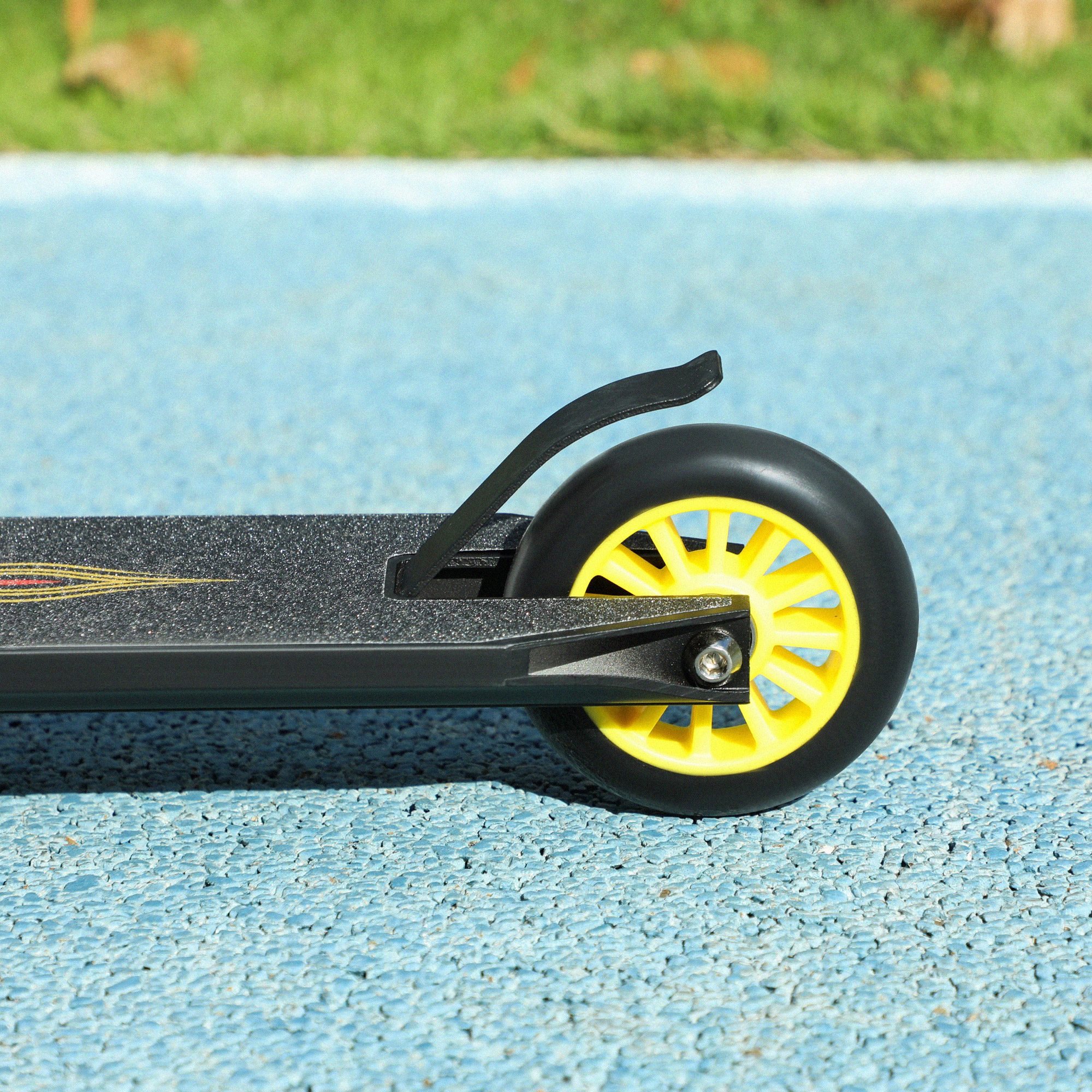 Pro Stunt-Scooter, Tretroller für Freestyle Tricks, Aluminium, Metall, Kunstleder, für Kinder und Erwachsene, Gold