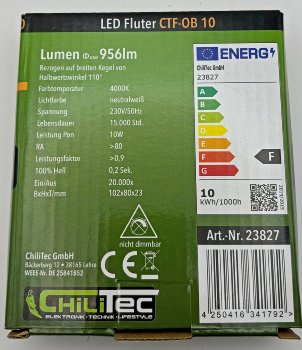 LED-Fluter "CTF-OB 10", IP65, 10W, 956lm, 4000K neutralweiß