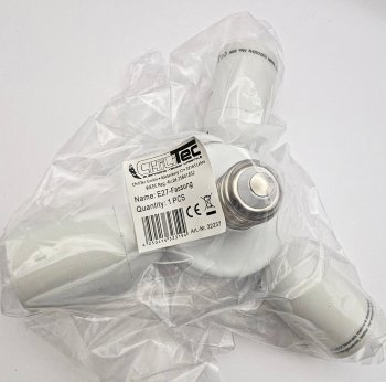 E27-Fassung "Triple", 3-fach Adapter, auf 3x E27-Schraubfassungen