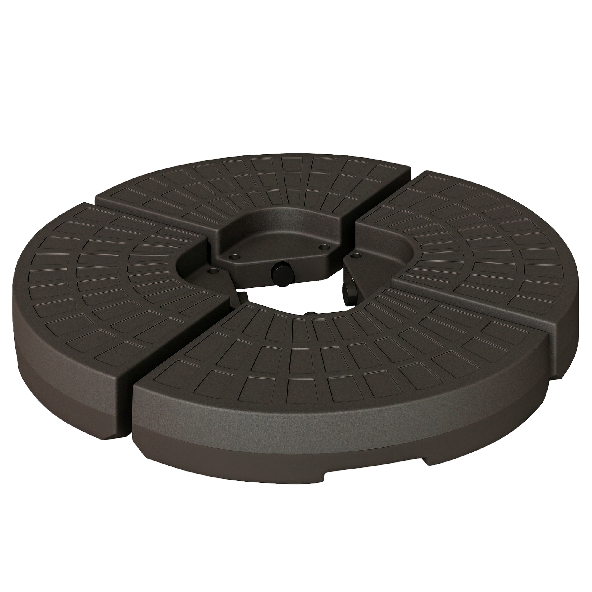 Sonnenschirmständer 4-teilig, Schirmgewicht, Schirmständer, Bodenkreuz befüllbar mit Sand/Wasser bis 25/17 kg, Gewichte Sonnenschirmfuß HDPE Kaffee Sonnenschirmständer 4-teilig, Schirmgewicht, Schirmständer, Bodenkreuz befüllbar mit Sand/Wasser bis 25/17 kg, Gewichte Sonnenschirmfuß HDPE Kaffee
