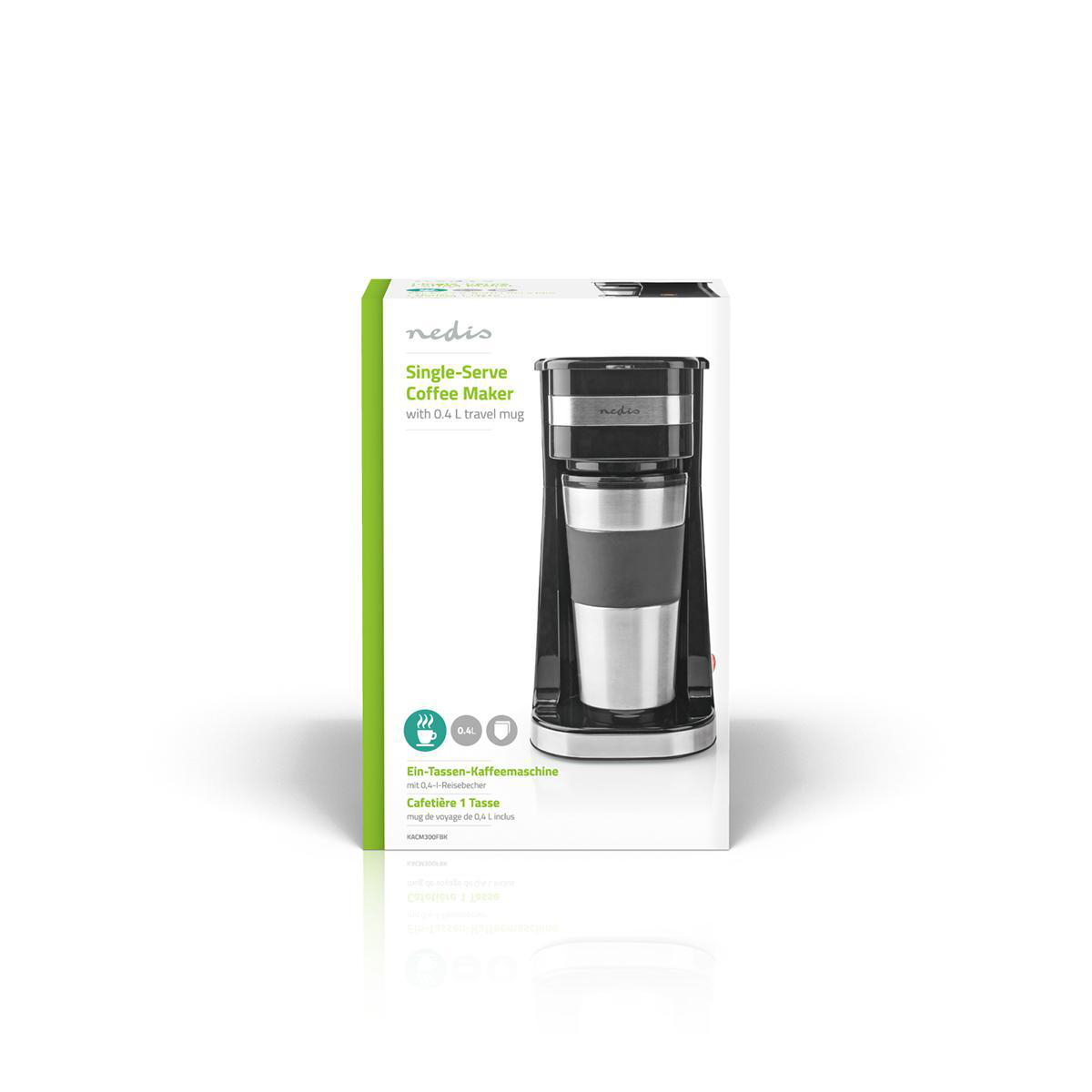 Kaffeemaschine | Filter Kaffee | 0.4 l | 1 Tassen | schwarz / Silber