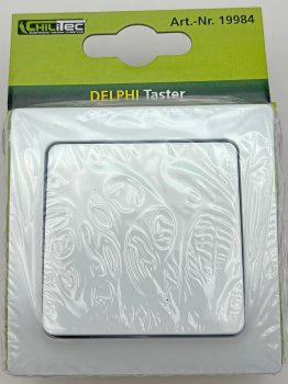 DELPHI Taster / 0-250V~/ 10A, inkl. Rahmen, UP, weiß