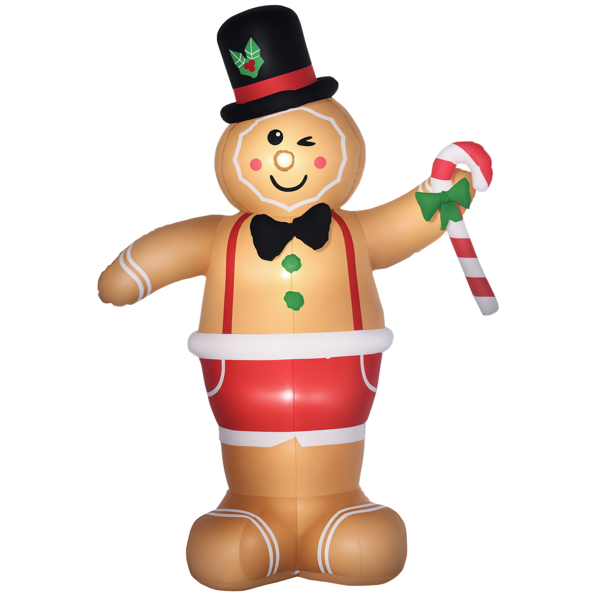 Aufblasbare Weihnachtsfiguren Aufblasbarer Lebkuchenmann, 2 m, inkl, Gebläse, Mehrfarbig Aufblasbare Weihnachtsfiguren Aufblasbarer Lebkuchenmann, 2 m, inkl, Gebläse, Mehrfarbig