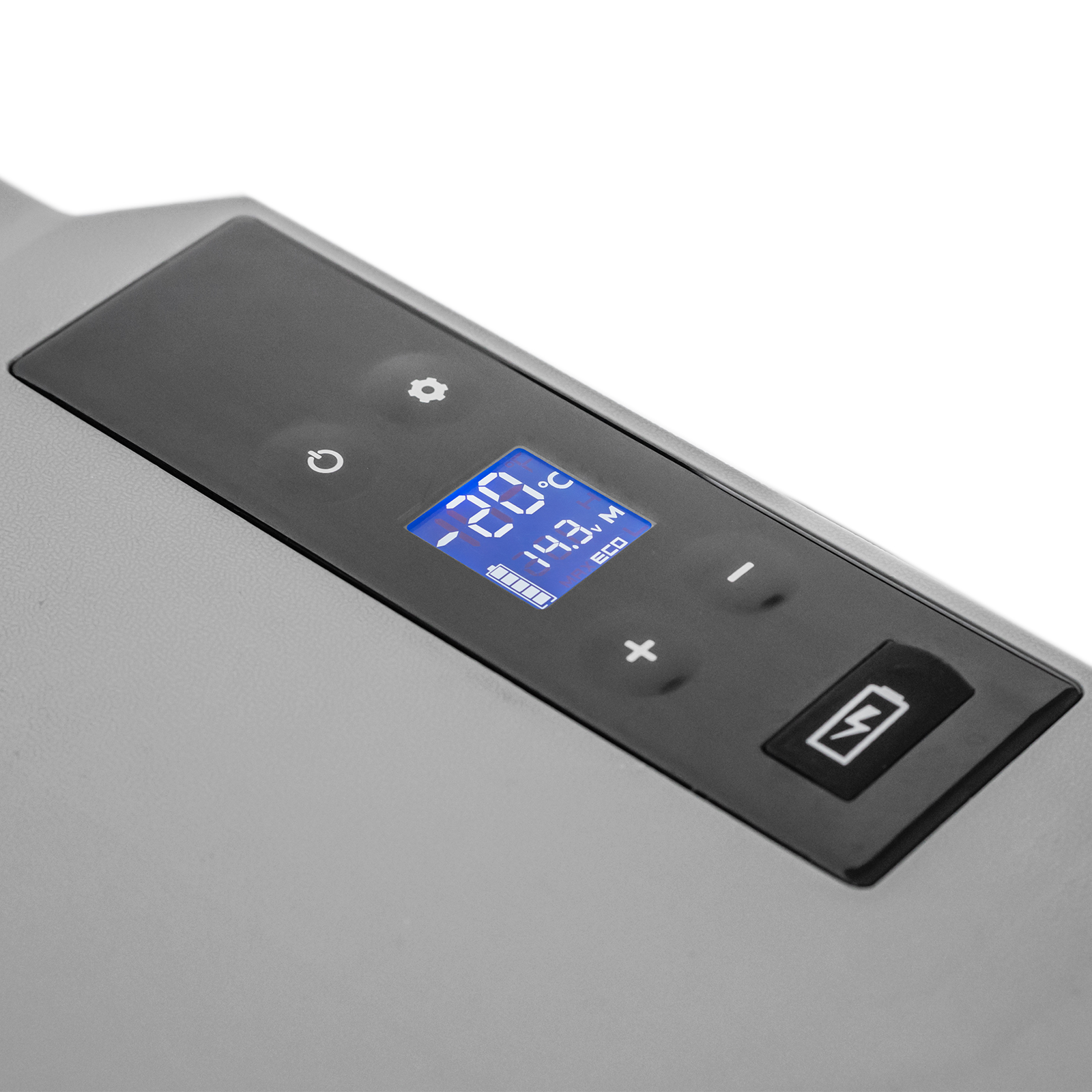 Autokühlschrank, Kühlbox, 50L, bis -20° C, Touch-Display, 2 Räder, Teleskopgriff, 58,6 x 37,8 x 54,5 cm, Grau