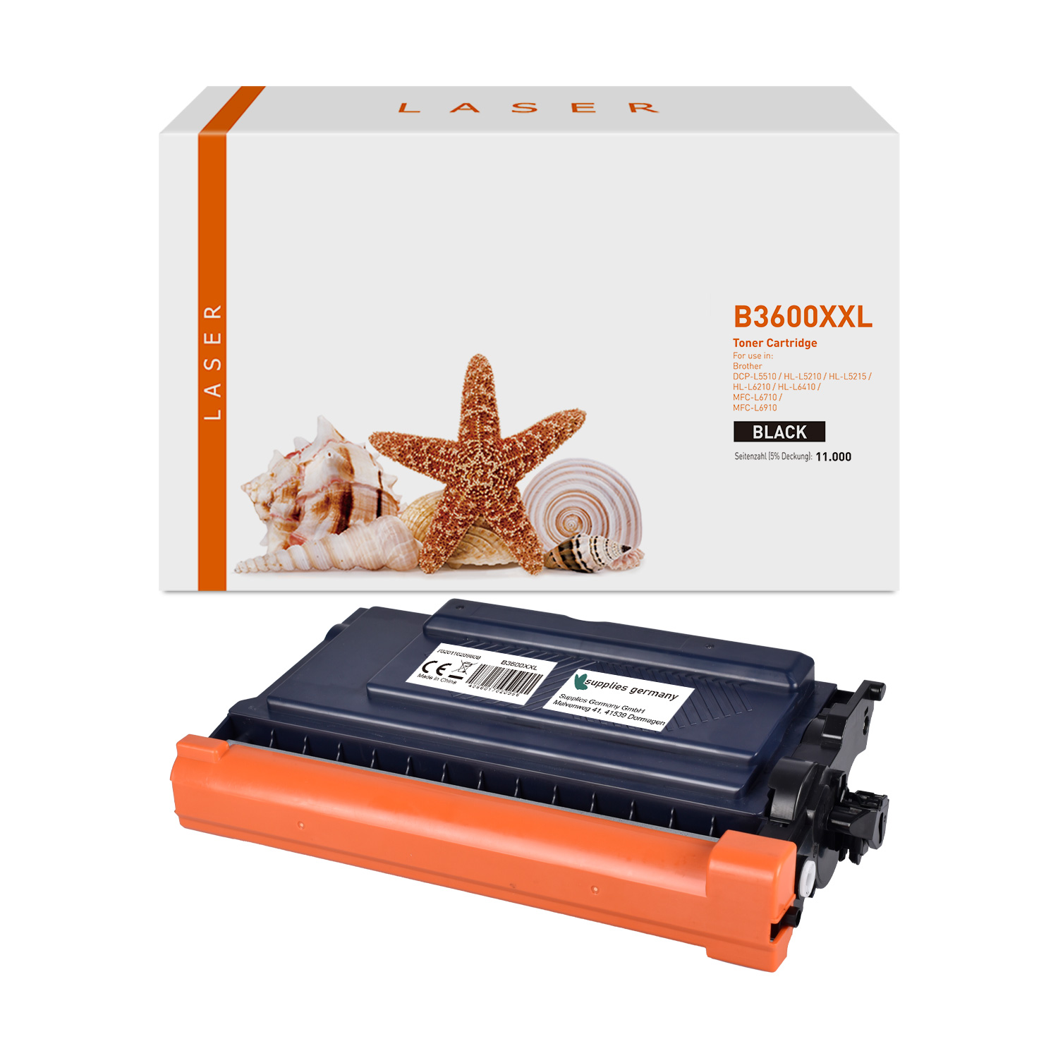 TN3600XXL alternativ Toner black für Brother / TN3600XXL / 11.000 Seiten