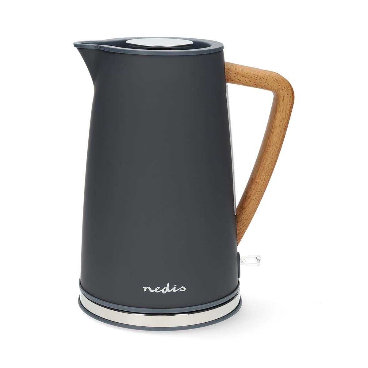Wasserkocher | 1.7 l | Soft-Touch | Grau | Um 360 Grad drehbar | Verdecktes Heizelement | Strix Controller | Boil-dry protection