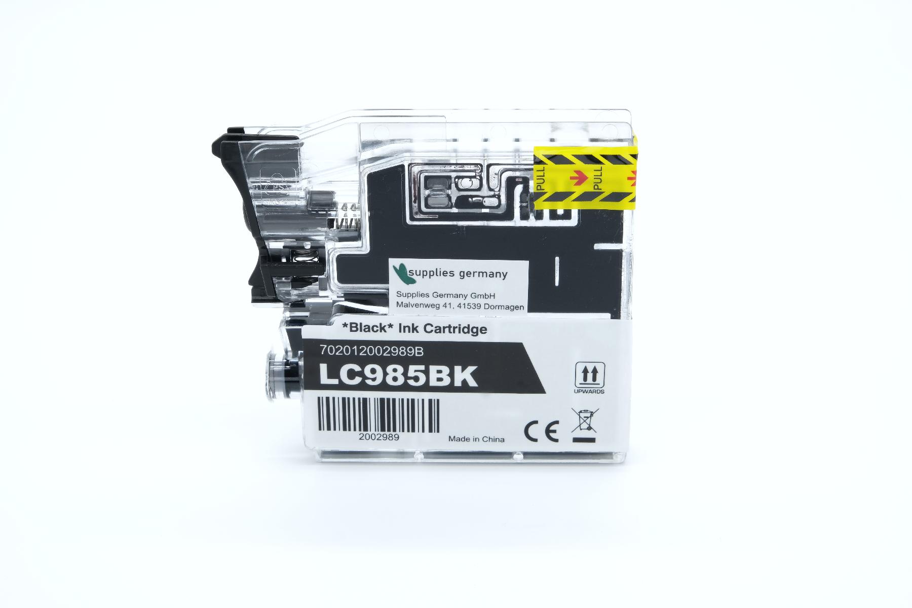 LC985BK alternativ Tinte black für Brother / LC985BK / 29,5ml