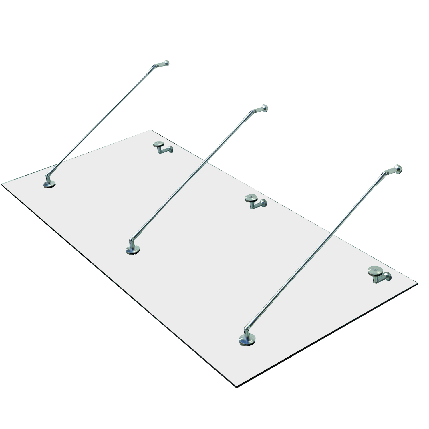 Vordach Glasvordach Türvordach gehärtetes Glas(ESG) Edelstahl Klarglas (200x90cm) (L) Vordach Glasvordach Türvordach gehärtetes Glas(ESG) Edelstahl Klarglas (200x90cm) (L)