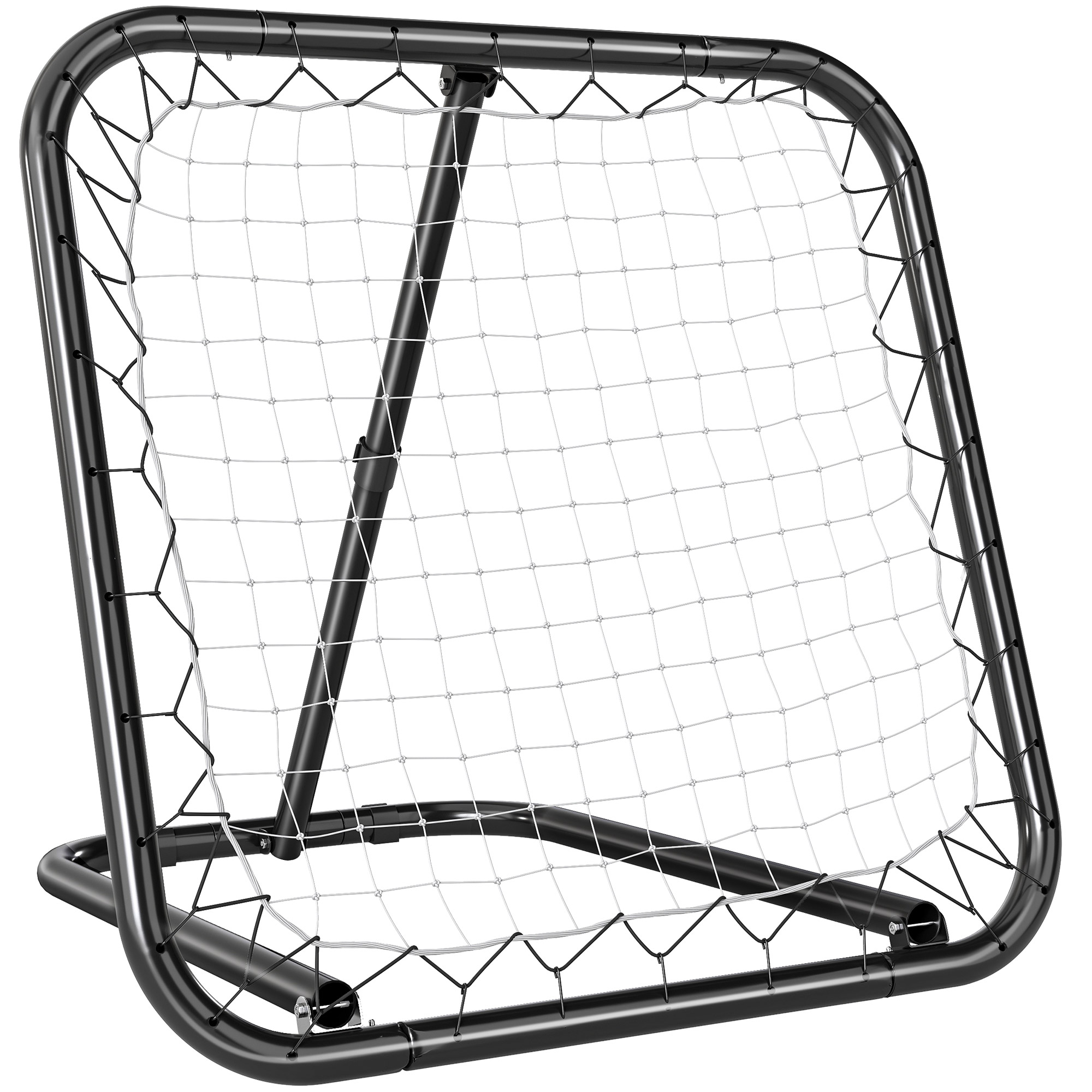 Rebounder für Fußball, 78 x 84 cm Prellwand mit Heringen, verstellbar in 5 Stufen, tragbar, Kickback Tor, Fußballtor für Jugendliche, Fußball Trainingszubehör für Baseball Training Weiß Rebounder für Fußball, 78 x 84 cm Prellwand mit Heringen, verstellbar in 5 Stufen, tragbar, Kickback Tor, Fußballtor für Jugendliche, Fußball Trainingszubehör für Baseball Training Weiß