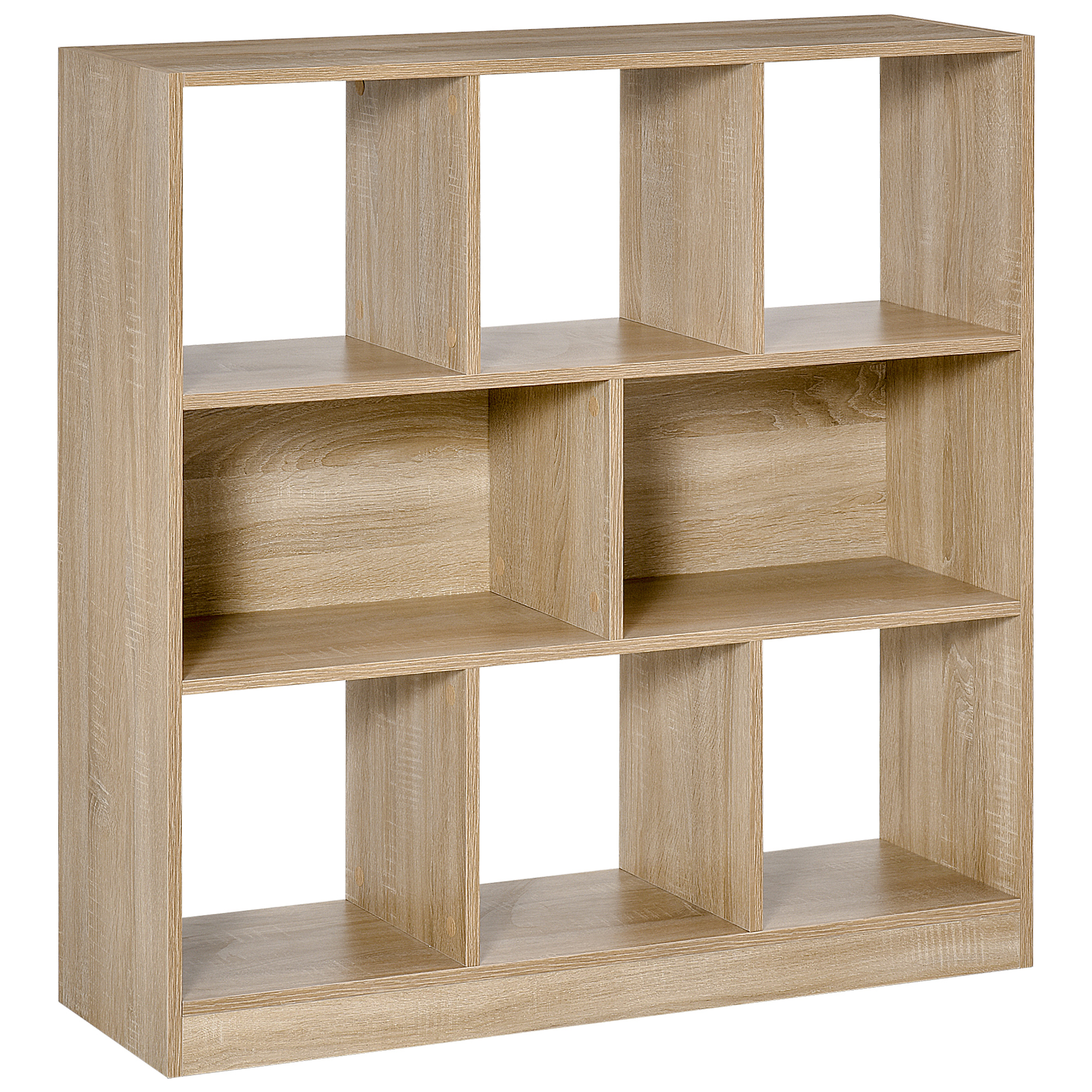 Bücherregal Regal Standregal, 8 Regalfächer, 97,5 x 30 x 100 cm, Eichen-Optik Bücherregal Regal Standregal, 8 Regalfächer, 97,5 x 30 x 100 cm, Eichen-Optik