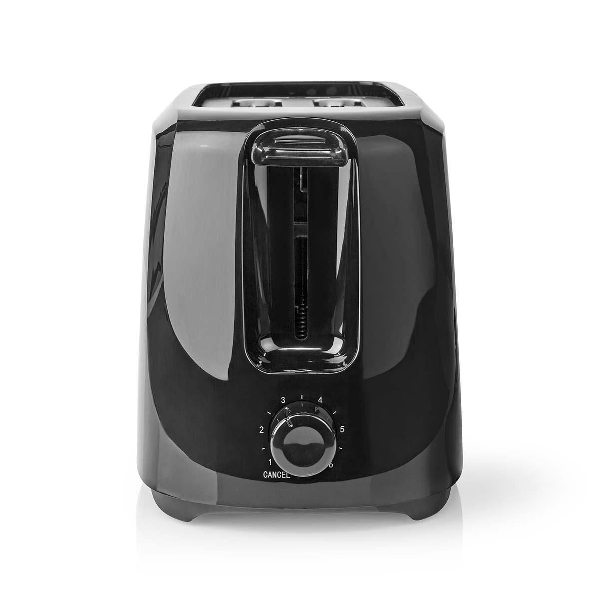 Toaster | 2 Brotscheiben | 2 Steckplätze | Bräunungsstufen: 6 | schwarz