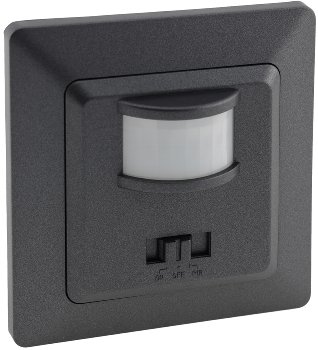 MILOS Bewegungsmelder 160°, anthrazit / LED geeignet,  250V~, Unterputz, 3-Draht