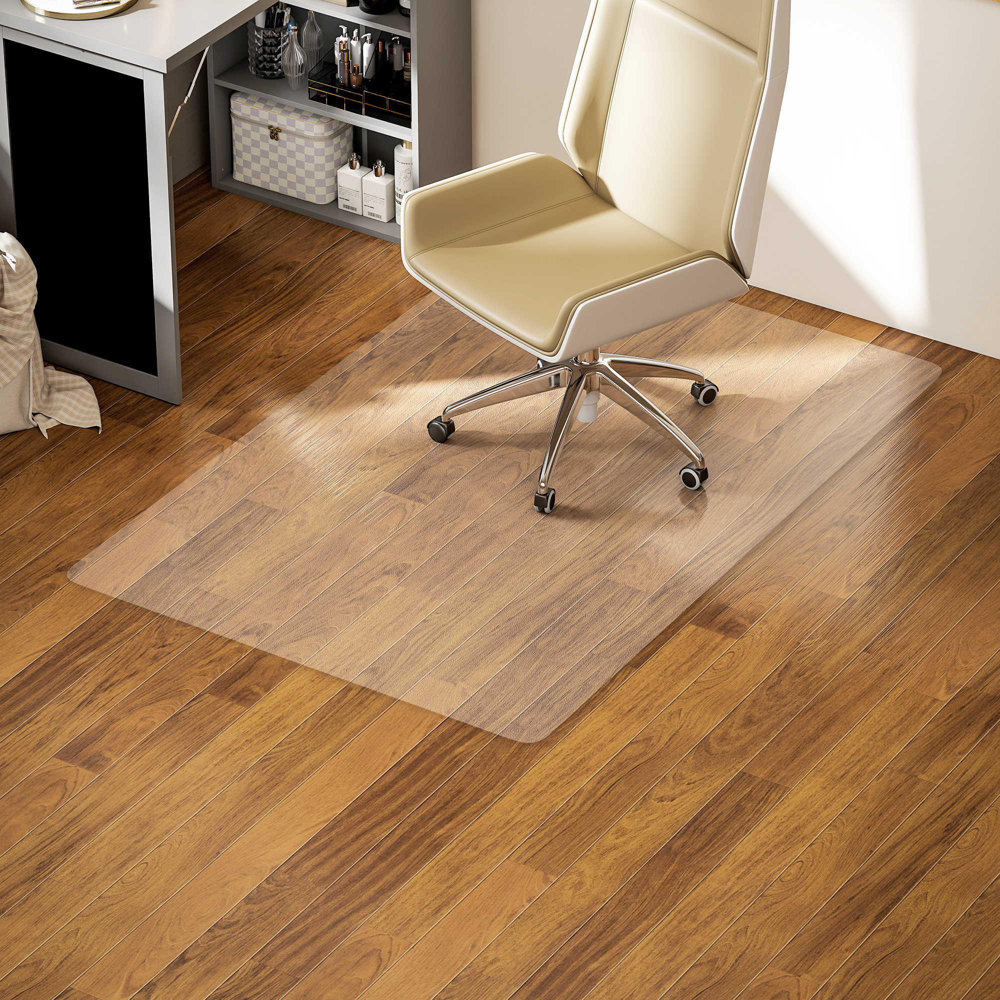 Bodenschutzmatte, rutschfest, 1,5mm dick, 100 x 150 cm, Transparent