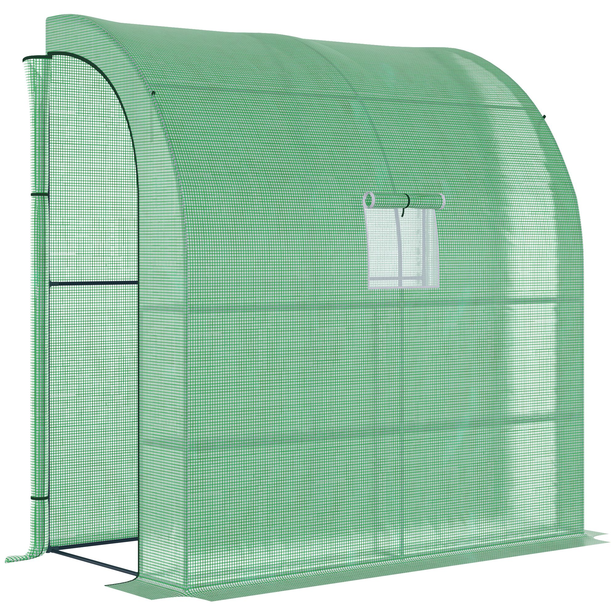 Foliengewächshaus Tomatengewächshaus mit Mesh Fenster, Treibhaus mit aufrollbaren Türen, Anzuchthaus mit UV Schutz, Grün, 200 x 100 x 215 cm Foliengewächshaus Tomatengewächshaus mit Mesh Fenster, Treibhaus mit aufrollbaren Türen, Anzuchthaus mit UV Schutz, Grün, 200 x 100 x 215 cm
