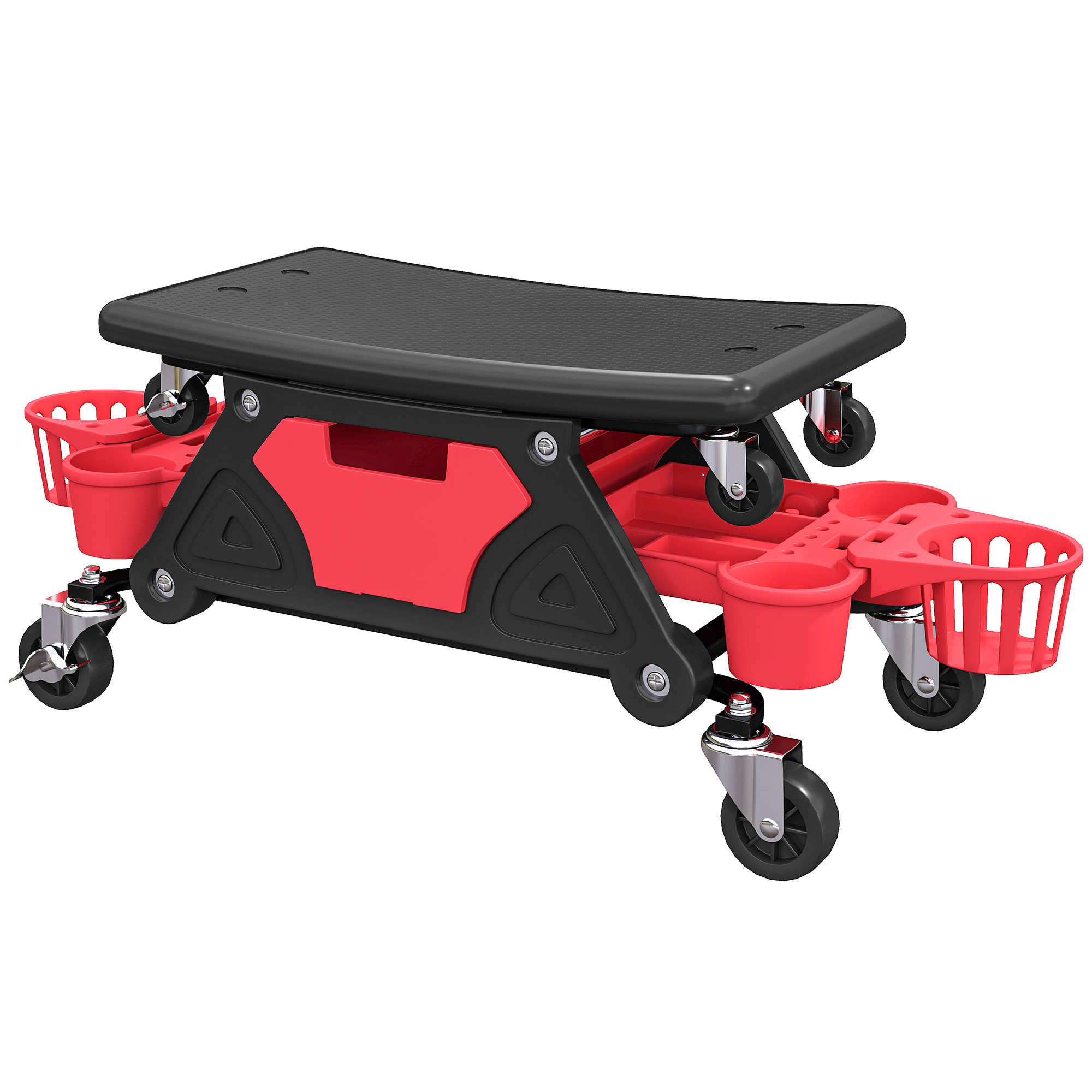 Werkstatthocker mit Rollen abnehmbar Sitz, Ablagefläche, 33cm hoch Rollhocker bis 135 kg belastbar Rot Werkstatthocker mit Rollen abnehmbar Sitz, Ablagefläche, 33cm hoch Rollhocker bis 135 kg belastbar Rot