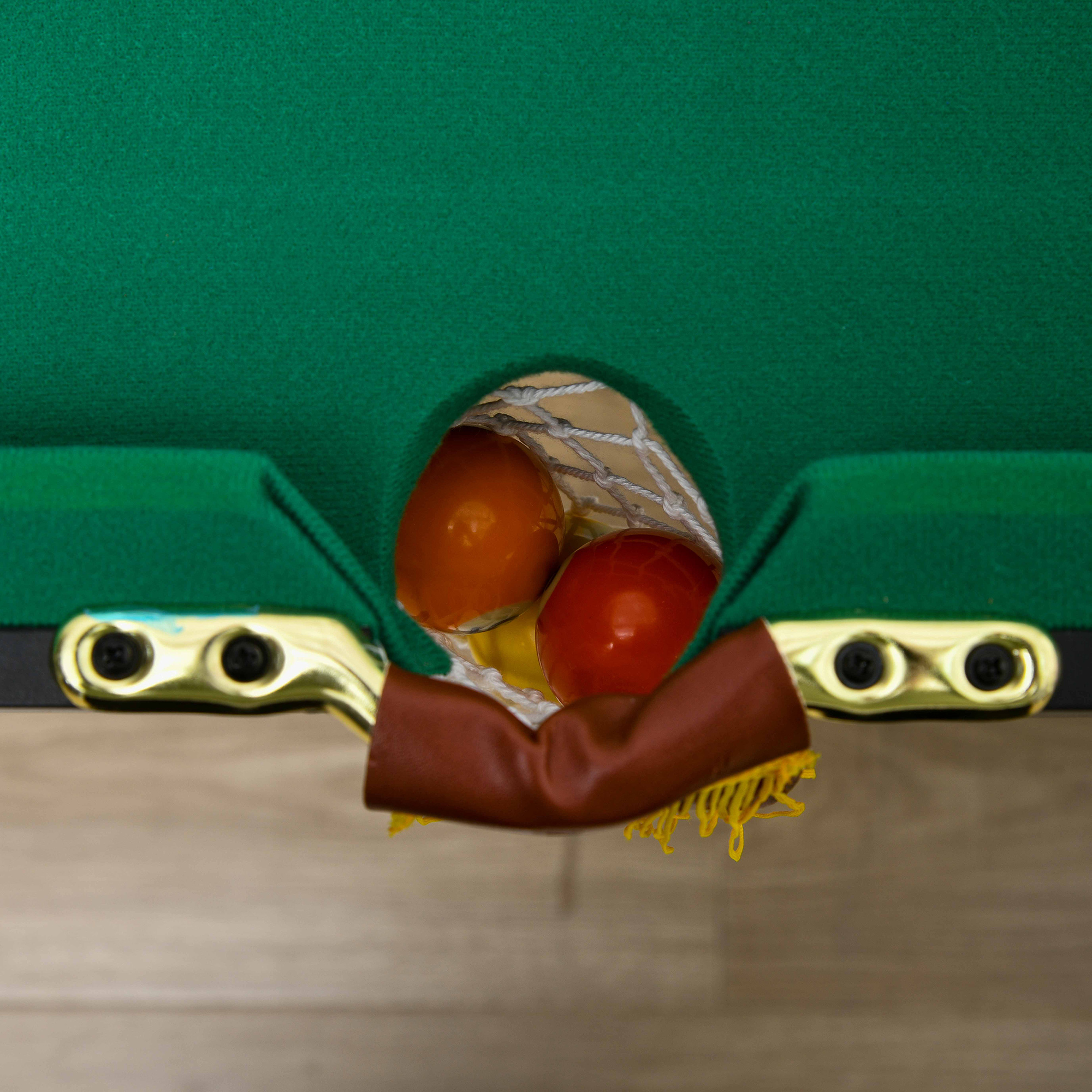 Billardtisch, klappbar, höhenverstellbar, inkl. Dreieck/2 Queues/16 Kugeln, Grün