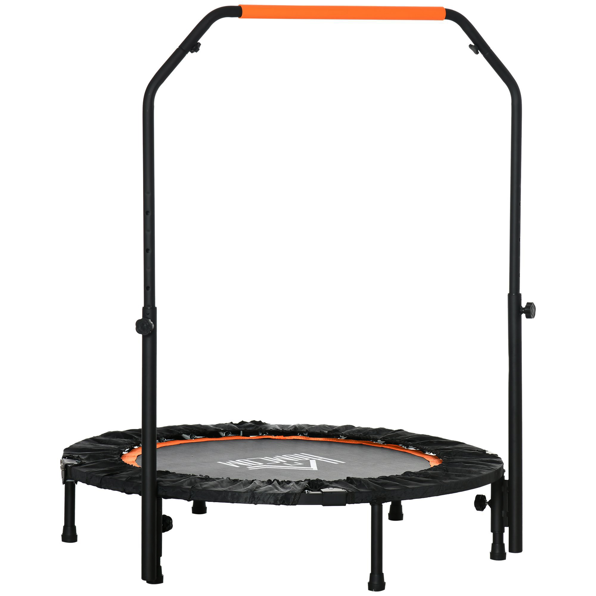 Fitnesstrampolin, klappbar, verstellbarer Haltegriff, Ø102 x 123H cm, bis 100 kg, Schwarz Fitnesstrampolin, klappbar, verstellbarer Haltegriff, Ø102 x 123H cm, bis 100 kg, Schwarz
