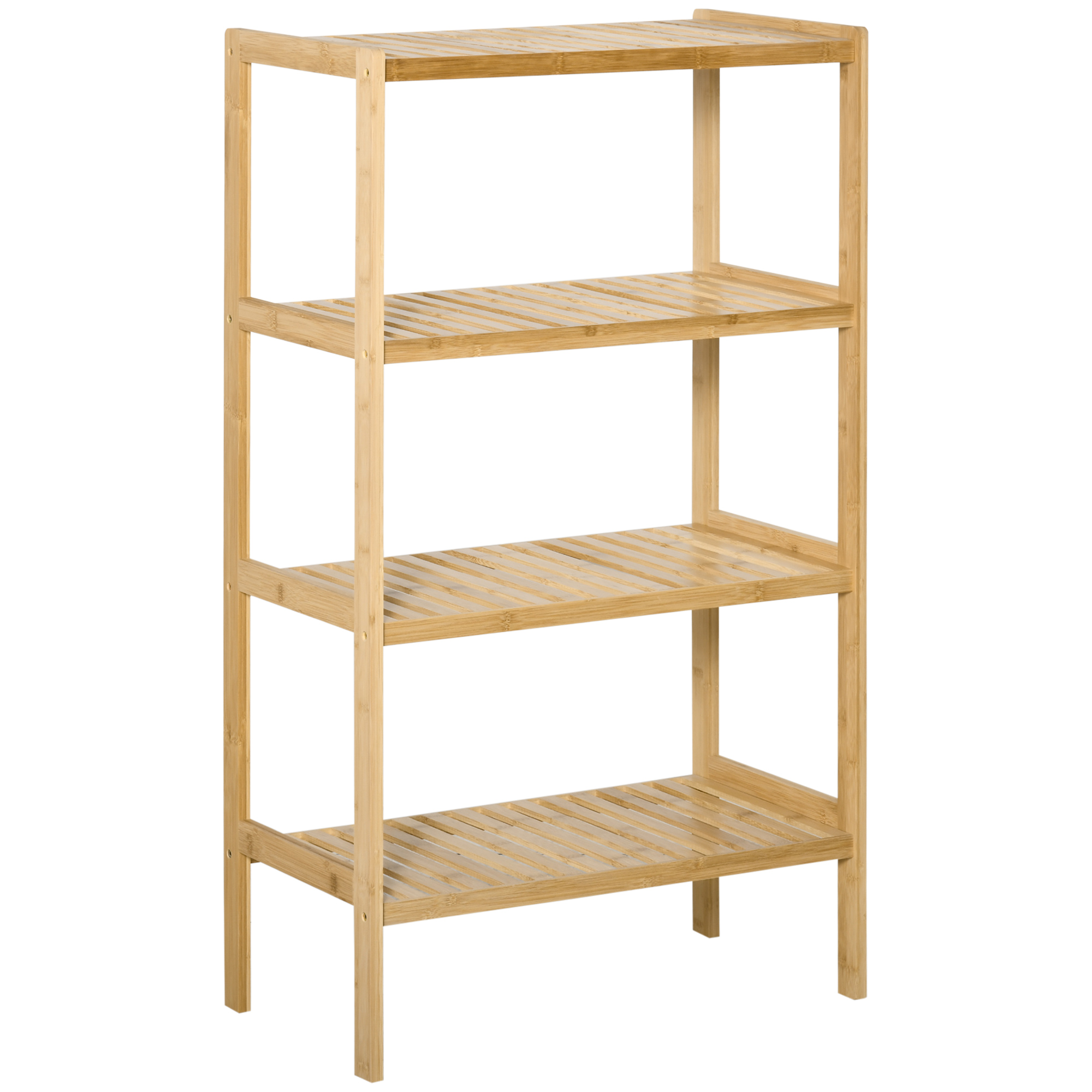 Standregal Bücherregal 4-stufiges Bambusregal Büroregal Lagerregal Aktenregal Küchenregal für Bad Küche Wohnzimmer Schlafzimmer Bambus Natur 62 x 33 x 112 cm Standregal Bücherregal 4-stufiges Bambusregal Büroregal Lagerregal Aktenregal Küchenregal für Bad Küche Wohnzimmer Schlafzimmer Bambus Natur 62 x 33 x 112 cm
