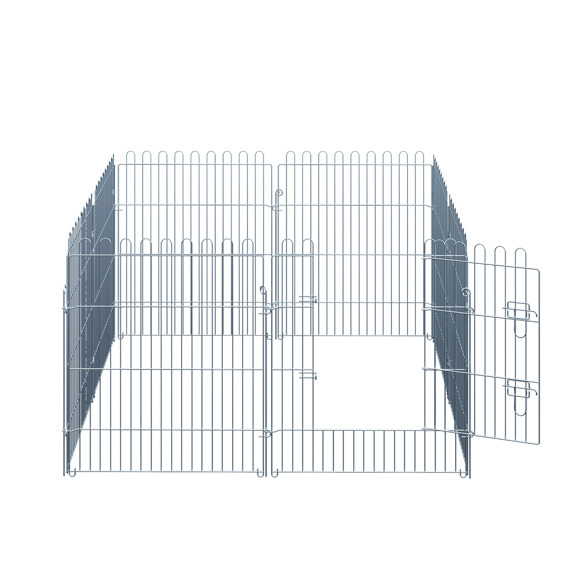 Freilaufgehege Welpenauslauf Welpenzaun Laufstall Welpengitter für Tiere 8-teilig B63 x H76 cm