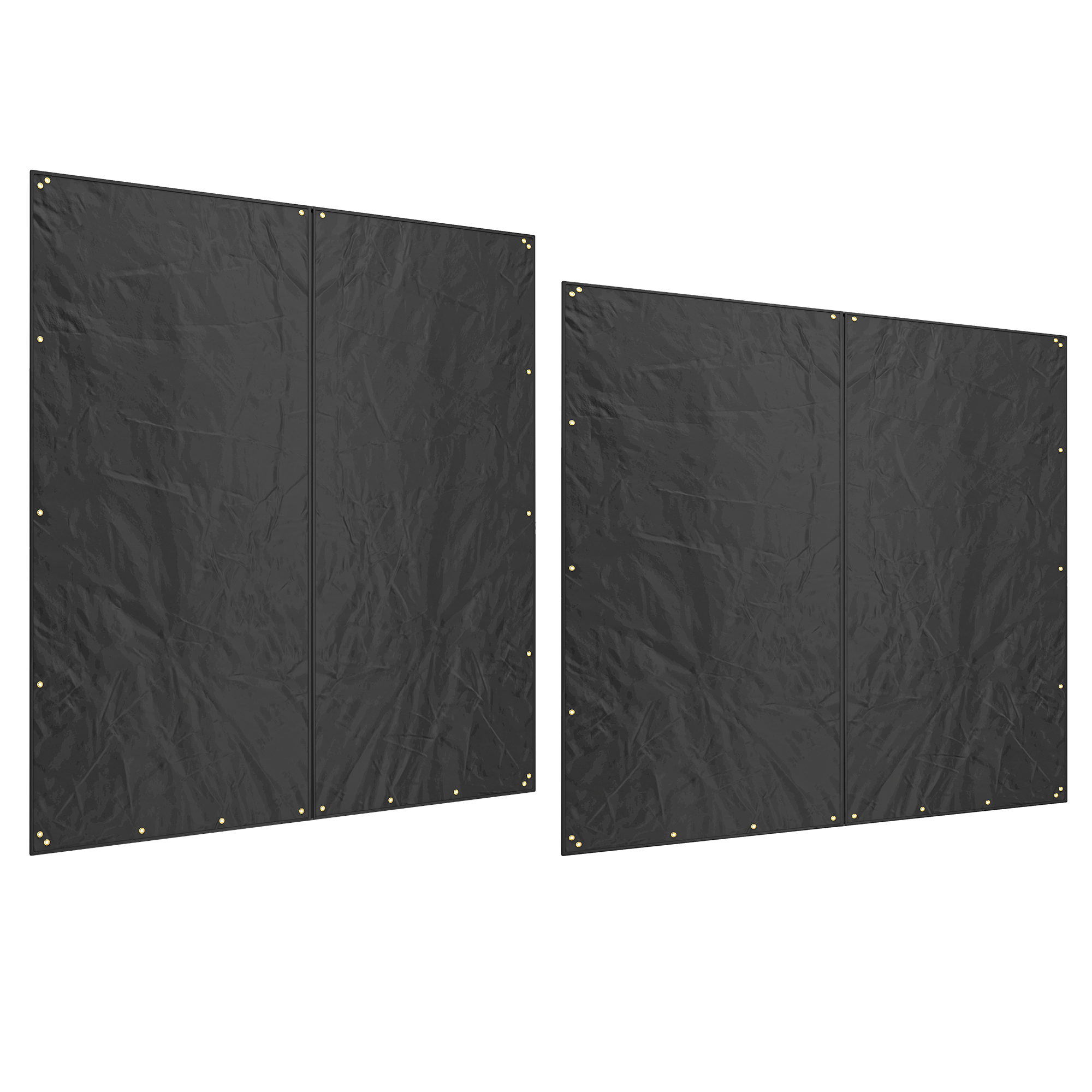 Abdeckung für Brennholzregal, 2er-Set, wetterfest & staubdicht, 174x173 & 174x161,5, Schwarz Abdeckung für Brennholzregal, 2er-Set, wetterfest & staubdicht, 174x173 & 174x161,5, Schwarz
