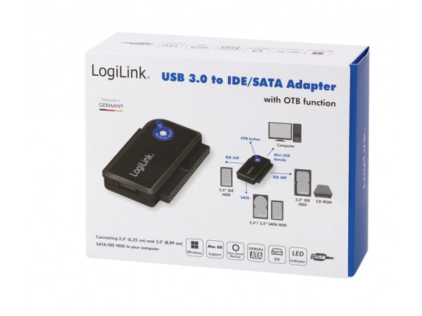 LogiLink USB 3.0 zu IDE & SATA Adapter mit OTB AU0028A