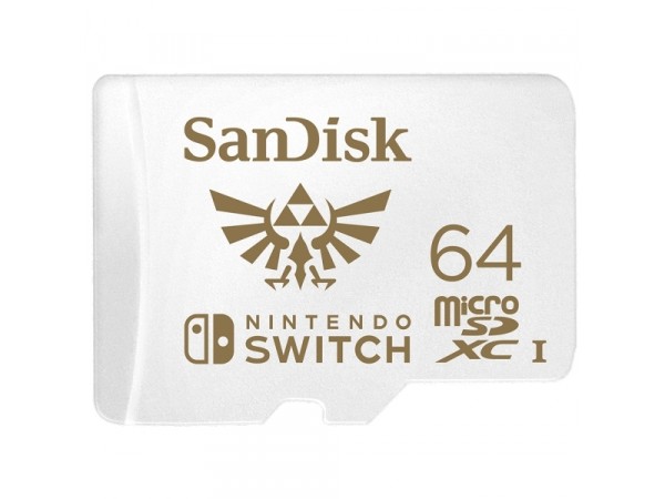 64 GB MicroSDXC SANDISK for Nintendo Switch R100/W60 - SDSQXAT-064G-GNCZN