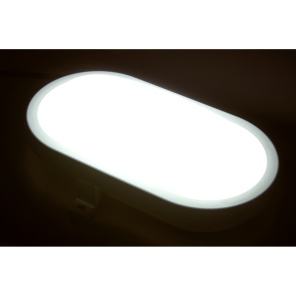 LED Feuchtraumleuchte McShine 960lm, 3000K, 12W, warmweiß, IP65, 216x118x79mm