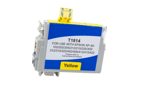 T1814 alternativ Tinte yellow Epson / C13T18144010 / 16ml