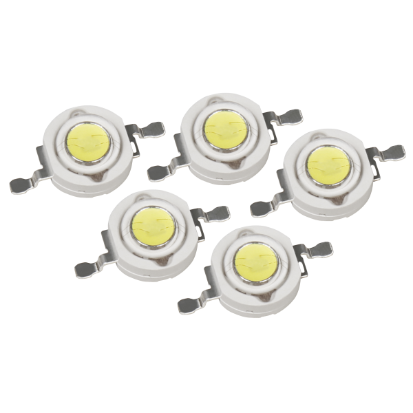 High Power LED Bauteil, 5er Set, 1W, tageslichtweiß