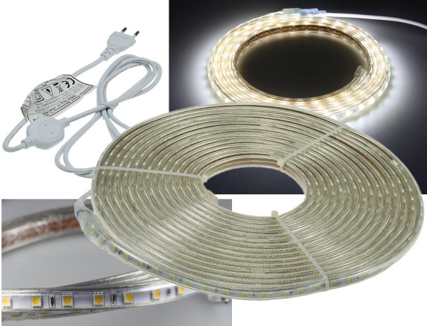 LED-Stripe "Ultra-Bright" 230V, 10m / 630 Lumen/Meter, weiß