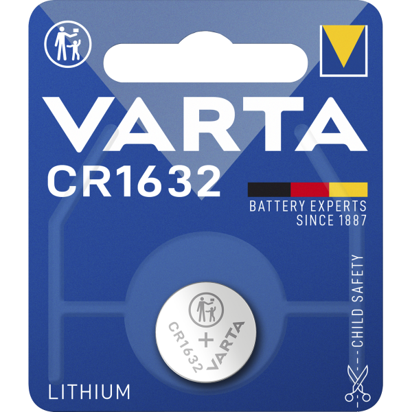 Lithium-Knopfzelle VARTA ''Electronics'', CR1632 3V, 16x3,2mm, 1er-Blister