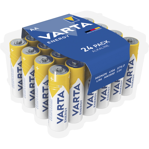 Mignon-Batterie VARTA ''Energy'' Alkaline, Typ AA, LR06, 1,5V, Energy, 24er Pack