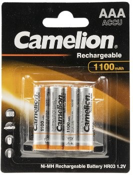 Micro-Akkus CAMELION Ni-MH, 1100mA - Typ AAA, 1,2V, 4er-Pack