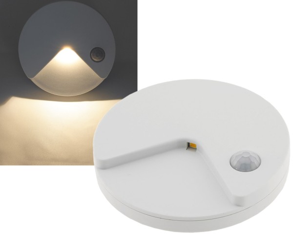 LED Treppenlicht mit Bewegungsmelder / Akkubetrieb, warmweiß, slim: 14mm flach