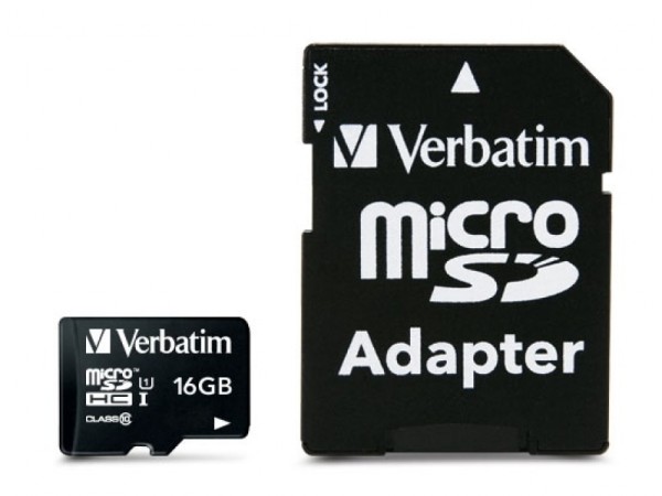 Verbatim MicroSD/SDHC Card 16GB Premium Class10 + Adapte retail 44082