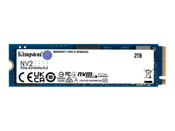 Kingston SSD M.2 2TB NV2 NVMe PCIe 4.0 x 4 SNV2S/2000G