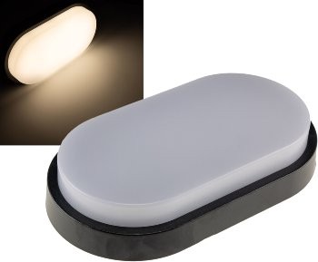 LED Wandleuchte "PALAU" IP54, 3000K - Oval, 10 Watt, 966 Lumen, Anthrazit