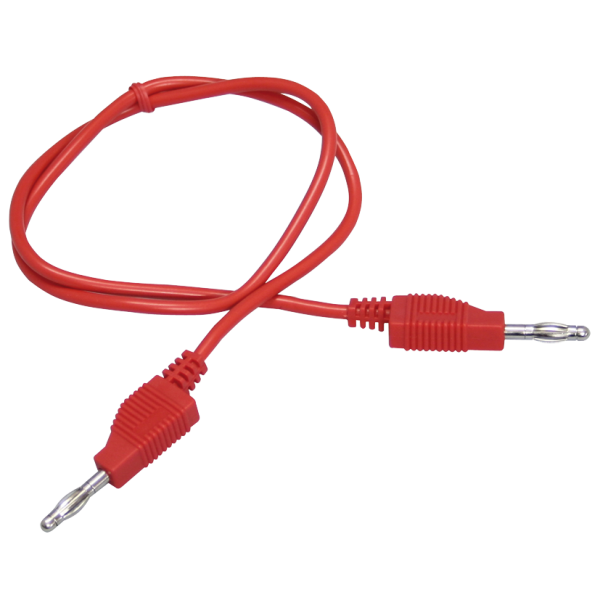 Messleitung McPower, 150cm, rot, 1mm², PVC, 2x 4mm Bananenstecker