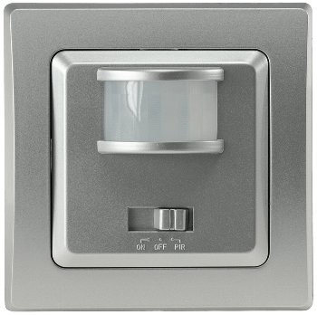 DELPHI Bewegungsmelder 160°, silber - LED geeignet, 250V~, Unterputz, 2-Draht