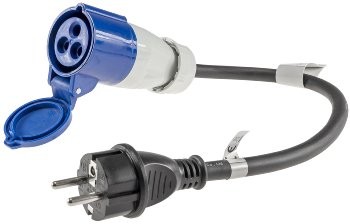 CEE auf Schutzkontakt-Stecker 0,35m - 230V, Adapter für Wohnwagen, Camping