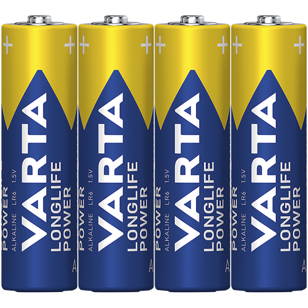 Mignon-Batterie VARTA ''Longlife Power'' Alkaline, Typ AA, LR06, 1,5V, 4er Pack