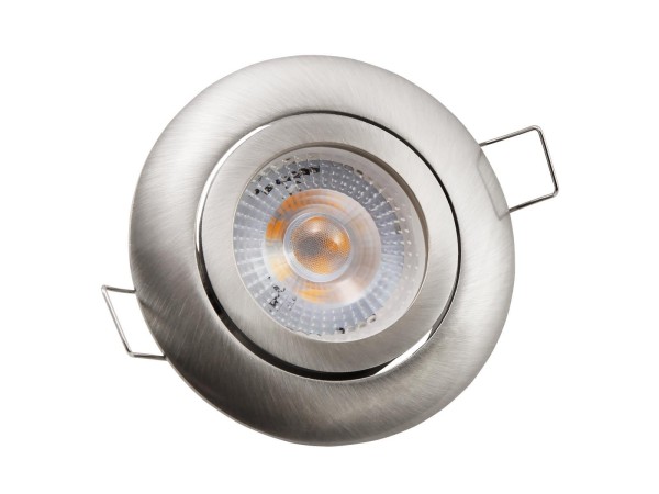 LED-Einbauleuchte McShine ''Eco-50'' 5W, 400lm, 4000K, Edelstahl gebürstet