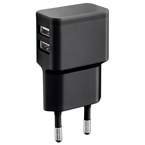 USB Ladegerät, 230V Netzteil, 2x USB-A, max. 5V/2,4A, 12 W