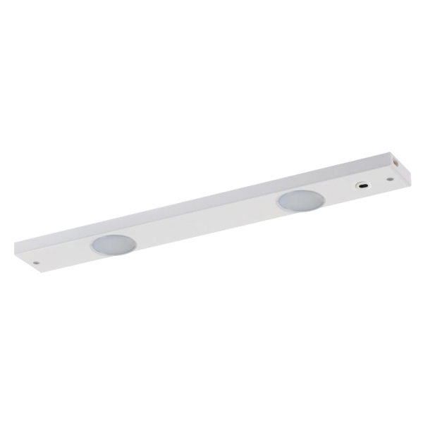 LED Unterbauleuchte, 450lm, 3000K, 6W, 550x70x25mm, IR-Sensor, weiß